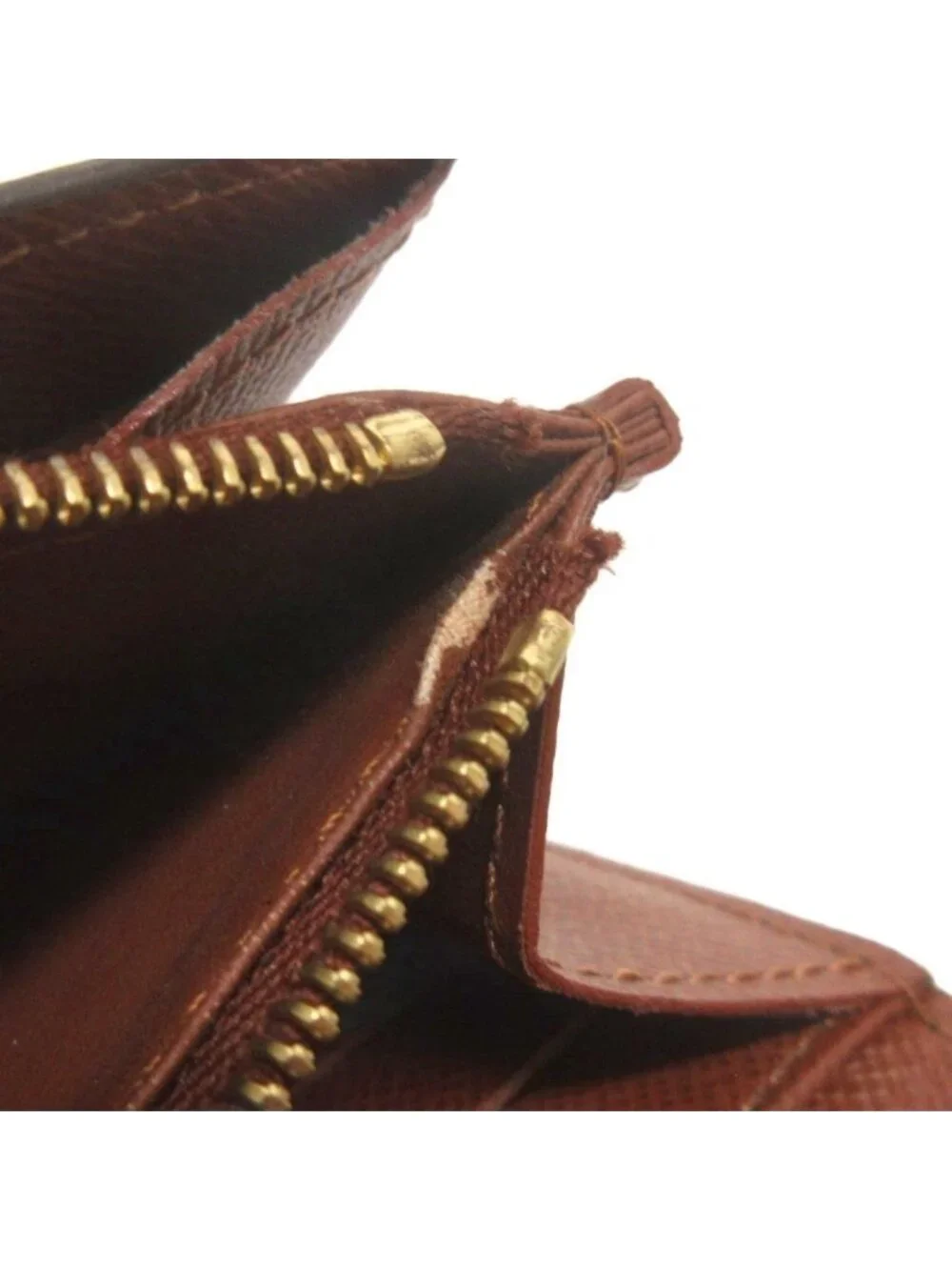 Louis Vuitton Portefeuille Sarah Wallet Monogram Coin Purse Leather Brown